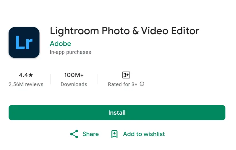 Adobe Lightroom on Google Play