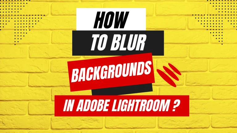 How to blur backgrounds in Adobe Lightroom